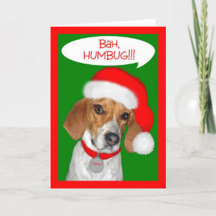 Cartão De Festividades Charley Dog Series Bah Humbug Clothing and Gifts