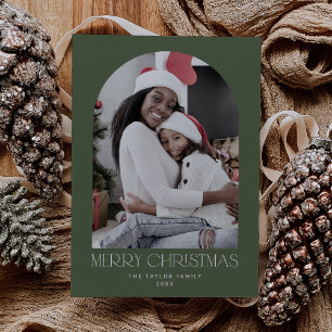 Cartão De Festividades CHARLIE Green Arch Xmas Foto divertida Feliz Natal