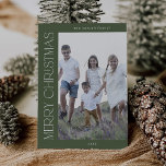 Cartão De Festividades CHARLIE Green Family Photo Boho Feliz Natal<br><div class="desc">CHARLIE Green Family Photo Boho Feliz Cartão de Férias de Natal. Personalize a frente do cartão uma foto,  seu nome de família e o ano. Personalize as costas com um cartões de natal opcional ou notícias de família,  e seu nome de família.</div>