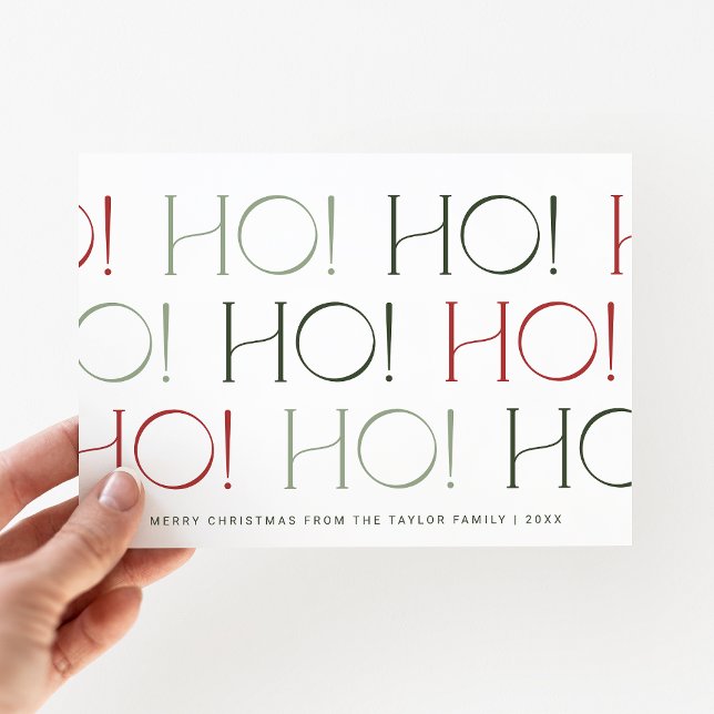 Cartão De Festividades CHARLIE Red Green Divertimento Ho Ho Familiar Nata (CHARLIE Red Green Fun Ho Ho Ho Family Christmas Holiday Card)