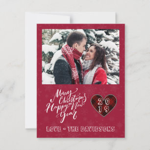 Cartão De Festividades Charm Felry Christmas Feliz ano novo Pine Photo