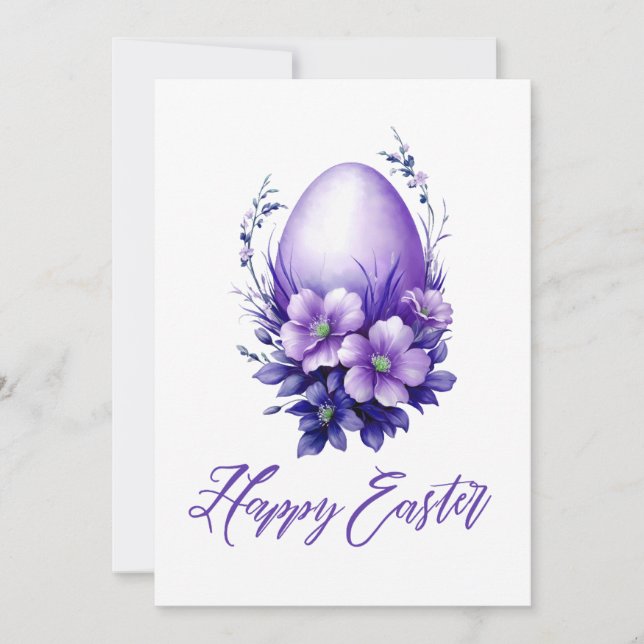 Cartão De Festividades Charming Easter Egg (Frente)