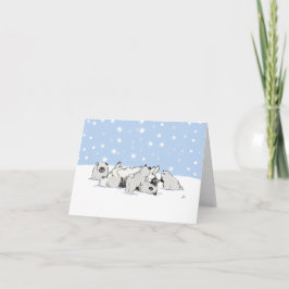 Cartão De Festividades Chaves na neve | Personalização de Natal Keeshond