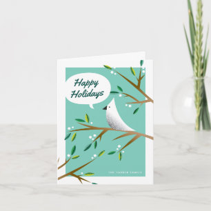 Cartão De Festividades Cheerful Christmas Dove Folded Holiday Card