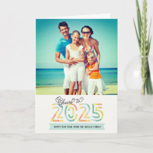 Cartão De Festividades Cheers to 2022 Citrus Stripes Happy New Year Photo