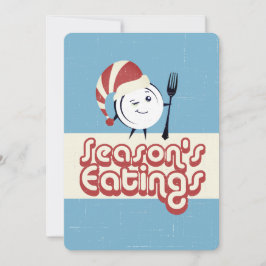 Cartão De Festividades Chef de cozinha de janto restauração Natal