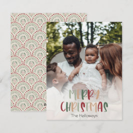 Cartão De Festividades Cheio de Natal Colorido Festivo Foto Vertical