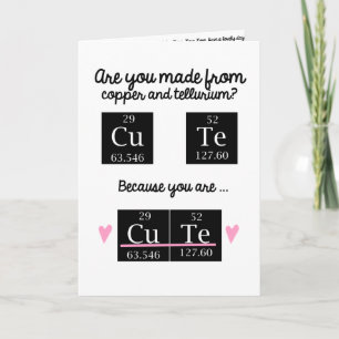 Cartão De Festividades Chemistry Valentines Day Card