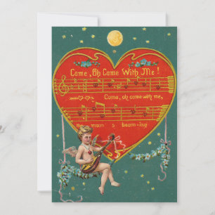 Cartão De Festividades Cherub do Dia do Namorados Vintage