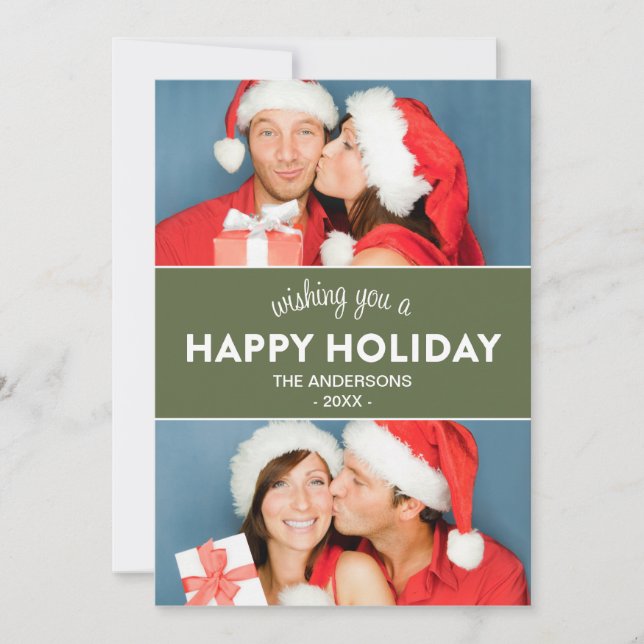 CARTÃO DE FESTIVIDADES CHEVRON HOLIDAY | HOLIDAY PHOTO CARD (Frente)