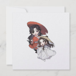 Cartão De Festividades Chibi Tgcf Flat Holiday Card
