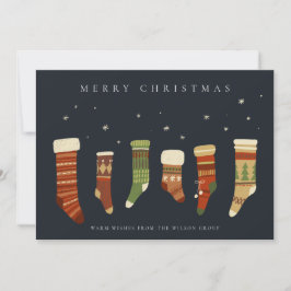 CARTÃO DE FESTIVIDADES CHIC CORPORATE MARINHO RED GREEN CHRISTMAS STOCKS