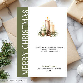 Cartão De Festividades Chic Earthy Colors Holiday Greetings Printable