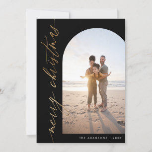 Cartão De Festividades Chic Minimalist Calliographic feliz Natal