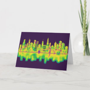 Cartão De Festividades Chicago Illinois Skyline