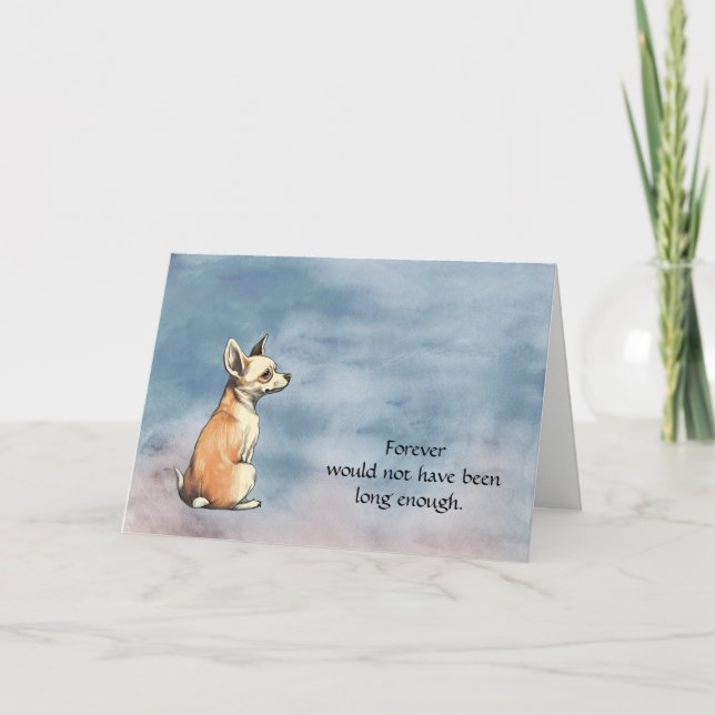Cartão De Festividades Chihuahua Dog Condolence Sympathy Card (Frente)