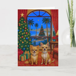 Cartão De Festividades Chihuahua Holiday Card