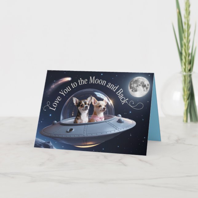 Cartão De Festividades Chihuahua Valentine Card (Frente)