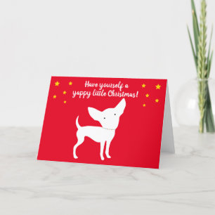 Cartão De Festividades Chihuahua Yappy Christmas Card