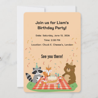 Cartão De Festividades Childish Birthday Invitation Card – Fun Kids Party