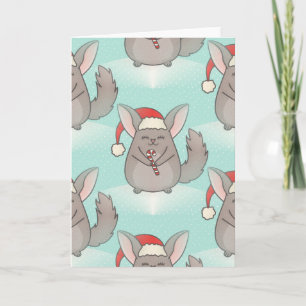 Cartão De Festividades chinchillas de natal