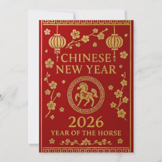 Cartão De Festividades Chinese New Year 2026 - Year of the Horse
