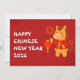 Cartão De Festividades Chinese New year of the Horse 2026