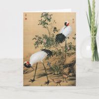 Chinoiserie Vintage Grous Coronados de Vermelho & 