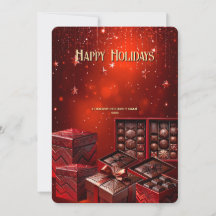 Chocolate Candy Christmas Holiday Card