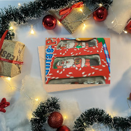 Cartão De Festividades Chocolate de Natal Candy Papai Noel