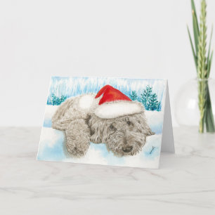 Cartão De Festividades Chocolate de Natal Labradoodle