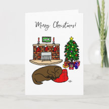 Chocolate de Natal Labrador Dormindo