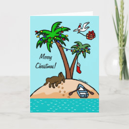 Cartão De Festividades Chocolate Labrador Natal tropical