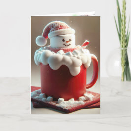 Cartão De Festividades Chocolate Quente de Natal