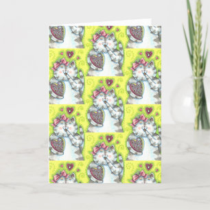 CARTÃO DE FESTIVIDADES CHOCOLATES DO ADMIRER SECRETO DE KITTEN, NAMORADOS