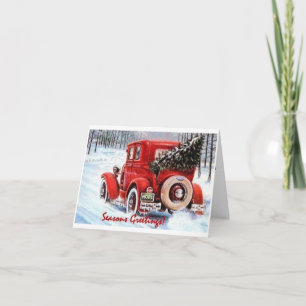 Cartão De Festividades Choosing Your Own Vintage Christmas Tree