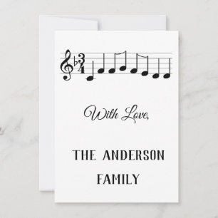 Cartão De Festividades Choradas Desejamos-lhe uma Feliz Nota de Música d
