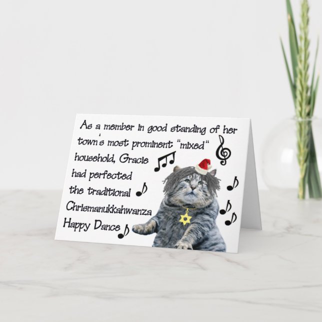 Cartão De Festividades Chrismanukkahwanza (Frente)