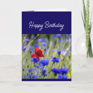 Cartão De Festividades Christian Birthday Wild Flower Garden Floral