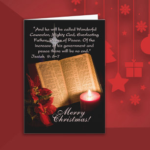 Cartão De Festividades Christian Candelight Natal