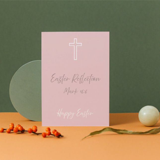 Cartão De Festividades Christian Easter Reflection Card – Mark 16:6 Bible (Criador carregado)