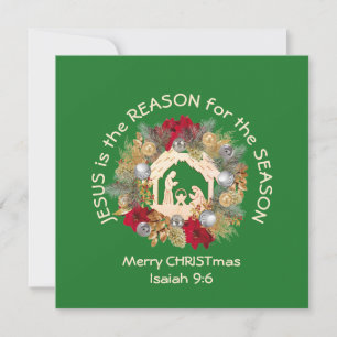 Cartão De Festividades Christian Felry Christmas JESUS É A RAZÃO