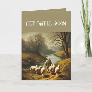 Cartão De Festividades Christian Get well Logo Lord é meu pastor