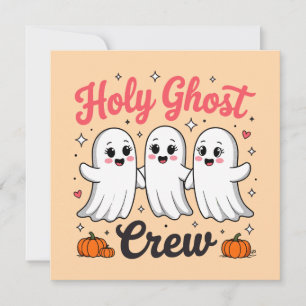Cartão De Festividades Christian Halloween Santa Tripulação Fantasma