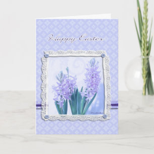 Cartão De Festividades Christian Happy Easter card, crocus flower