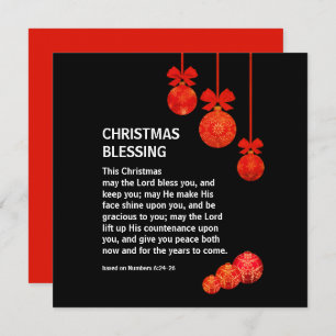Cartão De Festividades Christian May o senhor te abençoe no Natal