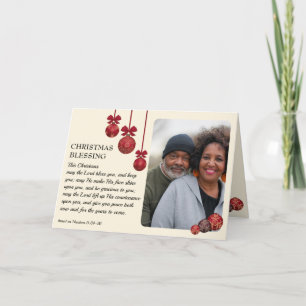 Cartão De Festividades Christian May the LORD BLESS You Photo Christmas