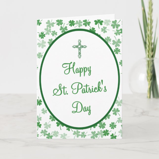 Cartão De Festividades Christian St. Patrick’s Day Bible Verse Blessing  (Frente)