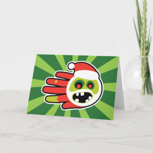 Cartão De Festividades Christmas and Holiday Zombie Santa no cookies