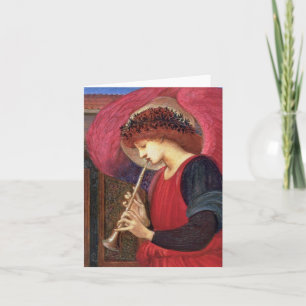 Cartão De Festividades Christmas Angel Note Cards - Burne-Jones Red